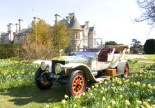 1909 Rolls Royce in front of Palace House, Beaulieu