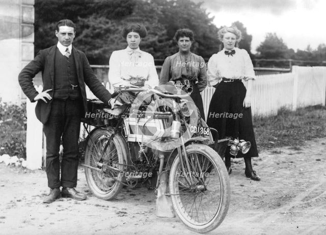 1911 Minerva 3.5 hp motorcycle. Creator: Unknown.