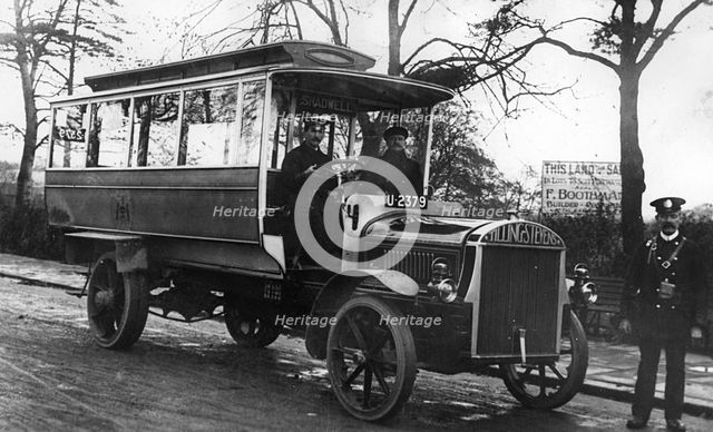 1913 Tilling - Stevens TTA2 petrol electric omnibus. Creator: Unknown.