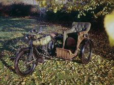 1913 BAT motorcycle with wicker sidecar