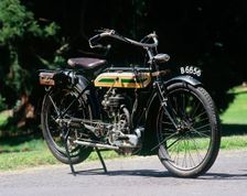 1914 Triumph 4hp. Creator: Unknown
