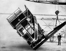 1914 Daimler bus on overbalancing test. Creator: Unknown