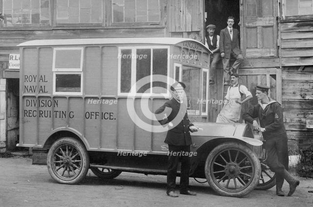 1915 Crossley Royal Naval Division mobile recruiting office. Creator: Unknown.