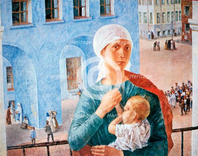 '1918 in Petrograd', 1920,  Artist: Kuz'ma Petrov-Vodkin