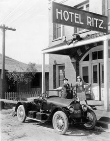 1918 Stutz Bearcat on movie set