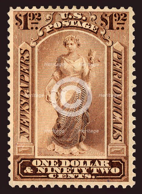 $1.92 Ceres Newspapers and Periodicals single, 1879. Creator: Unknown.