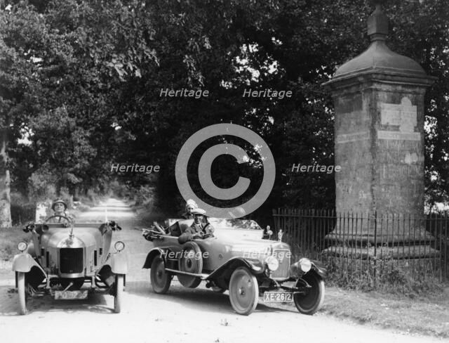 1920 Calthorpe Sporting 4 and Morris Bullnose, Little Compton, Warwickshire, (1920s?). Artist: Unknown