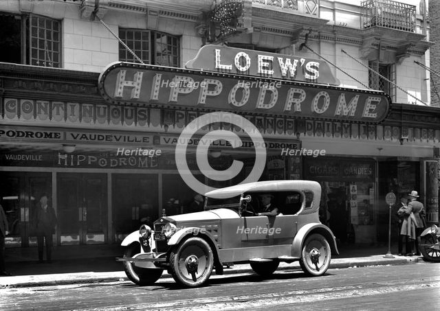 1920 Jackson outside Loew's Hippodrome theatre. Creator: Unknown.