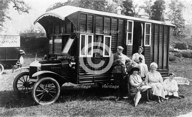 1920 Morris Oxford camper van conversion by Hutchings. Creator: Unknown.