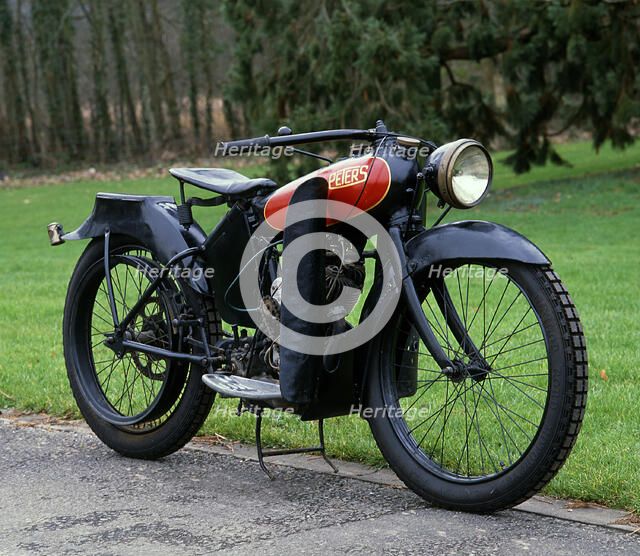 1920 Peters motorcycle Artist: Unknown.