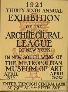 1921 thirty sixth annual exhibition of the architectural league of New York, c1921. Creator: Unknown