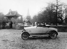 1922 11.9 hp Calcott outside a church, (c1922?)
