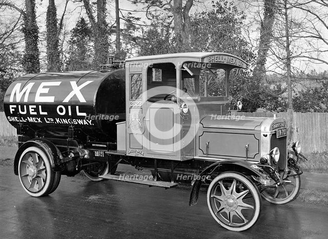 1922 Thornycroft Type Q Shell Mex petrol truck. Creator: Unknown.