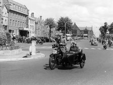 1922 Bradbury motorbike and sidecar, 1955