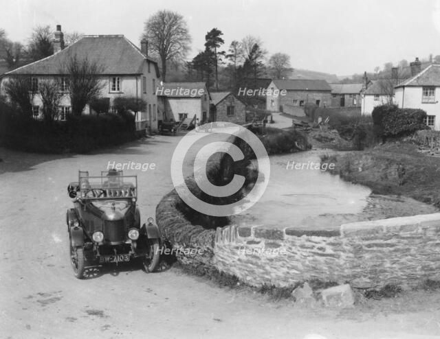 1923 Morris Bullnose at Exford in Somerset, (1920s?). Artist: Unknown