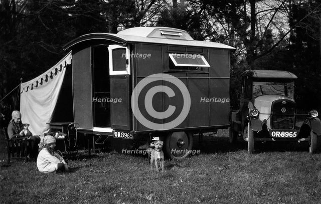 1924 Trojan with 1927 Lady Nimble caravan. Creator: Unknown.