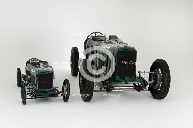 1924 Sunbeam Cub 2 litre with Sunbeam Cub Motorised child's pedal car replica Artist: Unknown.