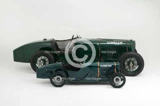 1924 Sunbeam Cub 2 litre with Sunbeam Cub Motorised child's pedal car replica Artist: Unknown.
