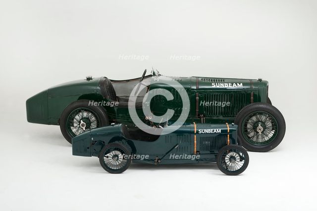 1924 Sunbeam Cub 2 litre with Sunbeam Cub Motorised child's pedal car replica Artist: Unknown.