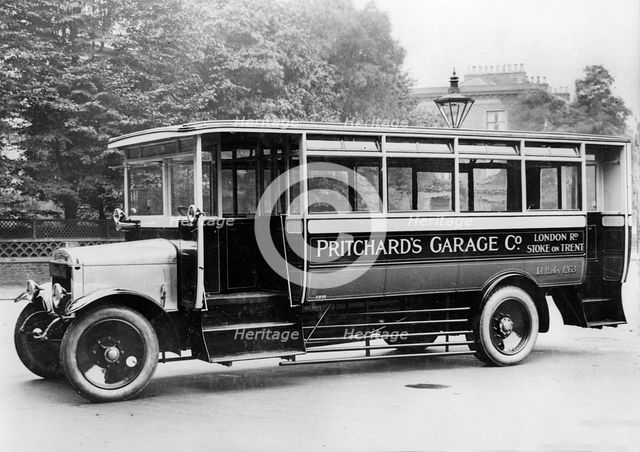 1925 Thornycroft bus for Pritchards garage. Creator: Unknown.