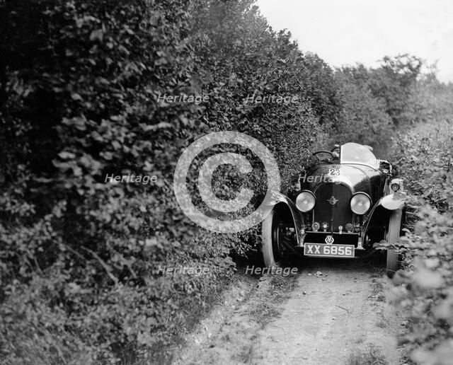 1925 Bentley of Miss MH Ogilvie taking part in the North West London Motor Club Trial, 1 June 1929. Artist: Bill Brunell.