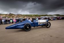 1925 Sunbeam 350 hp driven by Don Wales at Pendine Sands 2015. Creator: Unknown
