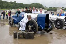 1925 Sunbeam 350 hp driven by Don Wales at Pendine Sands 2015. Creator: Unknown