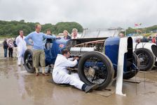 1925 Sunbeam 350 hp driven by Don Wales at Pendine Sands 2015. Creator: Unknown