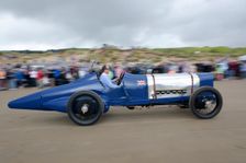 1925 Sunbeam 350 hp driven by Don Wales at Pendine Sands 2015. Creator: Unknown