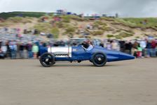 1925 Sunbeam 350 hp driven by Don Wales at Pendine Sands 2015. Creator: Unknown