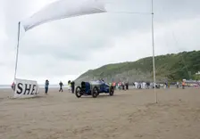 1925 Sunbeam 350 hp driven by Don Wales at Pendine Sands 2015. Creator: Unknown