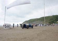 1925 Sunbeam 350 hp driven by Don Wales at Pendine Sands 2015. Creator: Unknown