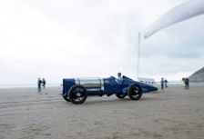 1925 Sunbeam 350 hp driven by Don Wales at Pendine Sands 2015. Creator: Unknown