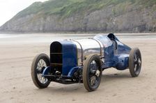 1925 Sunbeam 350 hp driven by Don Wales at Pendine Sands 2015. Creator: Unknown