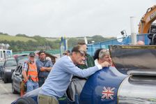 1925 Sunbeam 350 hp driven by Don Wales at Pendine Sands 2015. Creator: Unknown