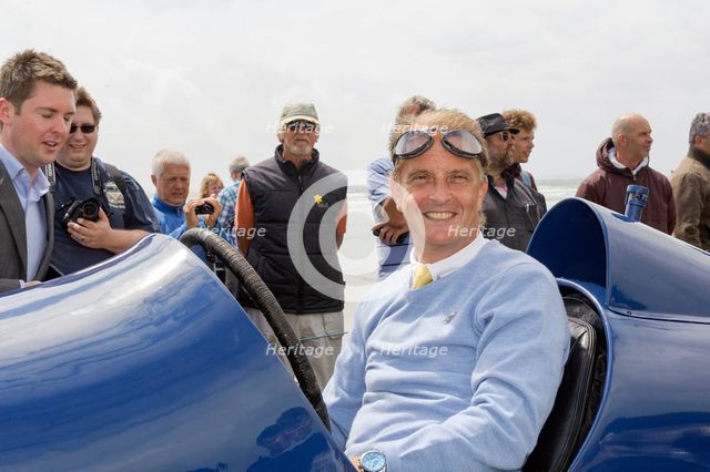1925 Sunbeam 350 hp driven by Don Wales at Pendine Sands 2015. Creator: Unknown.