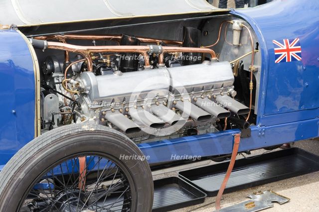 1925 Sunbeam 350 hp engine at Pendine Sands 2015. Creator: Unknown.