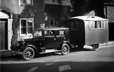 1926 Rover 10 with 1927 Lady Nimble caravan. Creator: Unknown