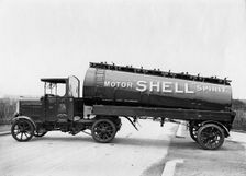 1926 Scammell petrol tanker for Shell. Creator: Unknown