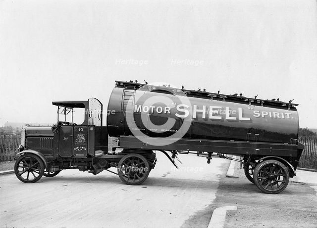 1926 Scammell petrol tanker for Shell. Creator: Unknown.