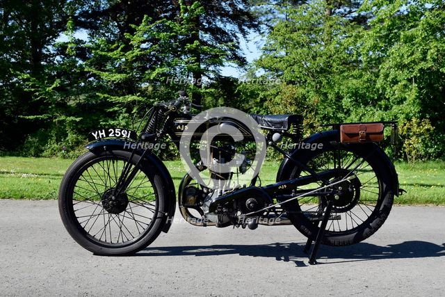 1927 AJS Big Port motorcycle. Creator: Unknown.