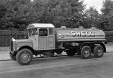 1929 Thornycroft Shell petrol tanker. Creator: Unknown