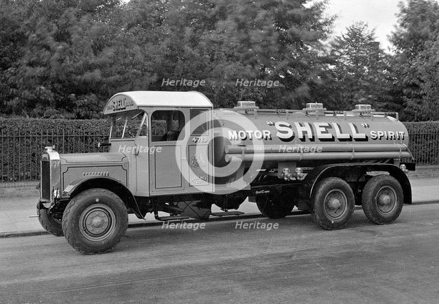1929 Thornycroft Shell petrol tanker. Creator: Unknown.