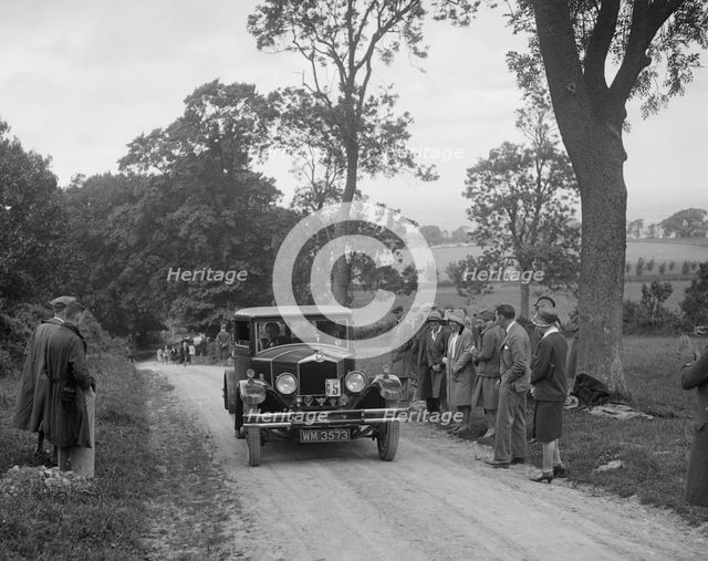 1929 Crossley competing in the JCC Inter-Centre Rally, 1932. Artist: Bill Brunell.