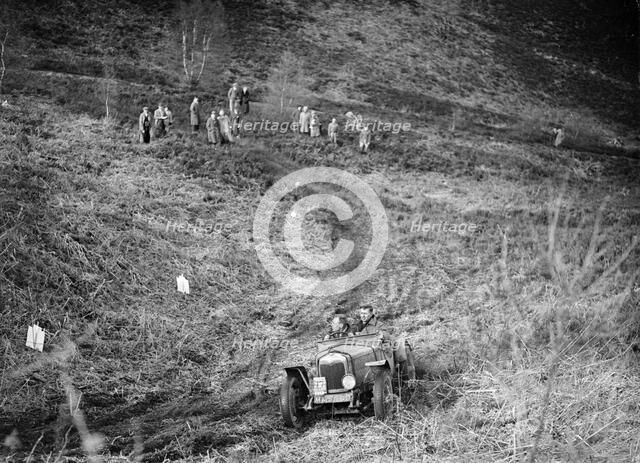 1929 Riley cut-down trials special taking part in a motoring trial, late 1930s. Artist: Bill Brunell.