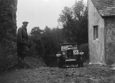 1929 Riley saloon of AP Squire competing in the JCC Lynton Trial, 1932. Artist: Bill Brunell