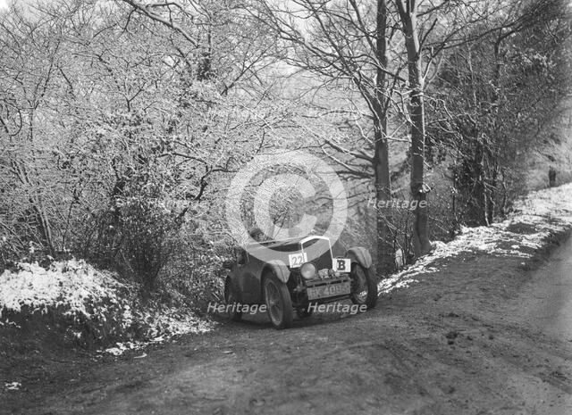 1930 Wolseley Hornet McEvoy Special taking part in a motoring trial, late 1930s. Artist: Bill Brunell.
