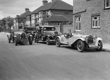 1930 Alfa-Romeo, Chrysler Coupe and Bugatti Type 43 2262cc. Artist: Bill Brunell