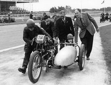 1930 Brough Superior at the VSCC 21st birthday party, 1955