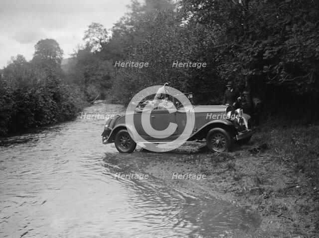 1930 Chrysler of P Richards-Brown competing in the JCC Lynton Trial, 1932. Artist: Bill Brunell.